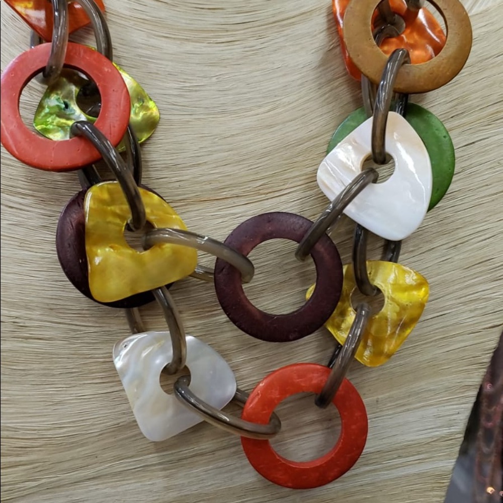 MischkaPu | Jewelry | Bohemian Earth Tone Statement Necklace Set Wooden ...